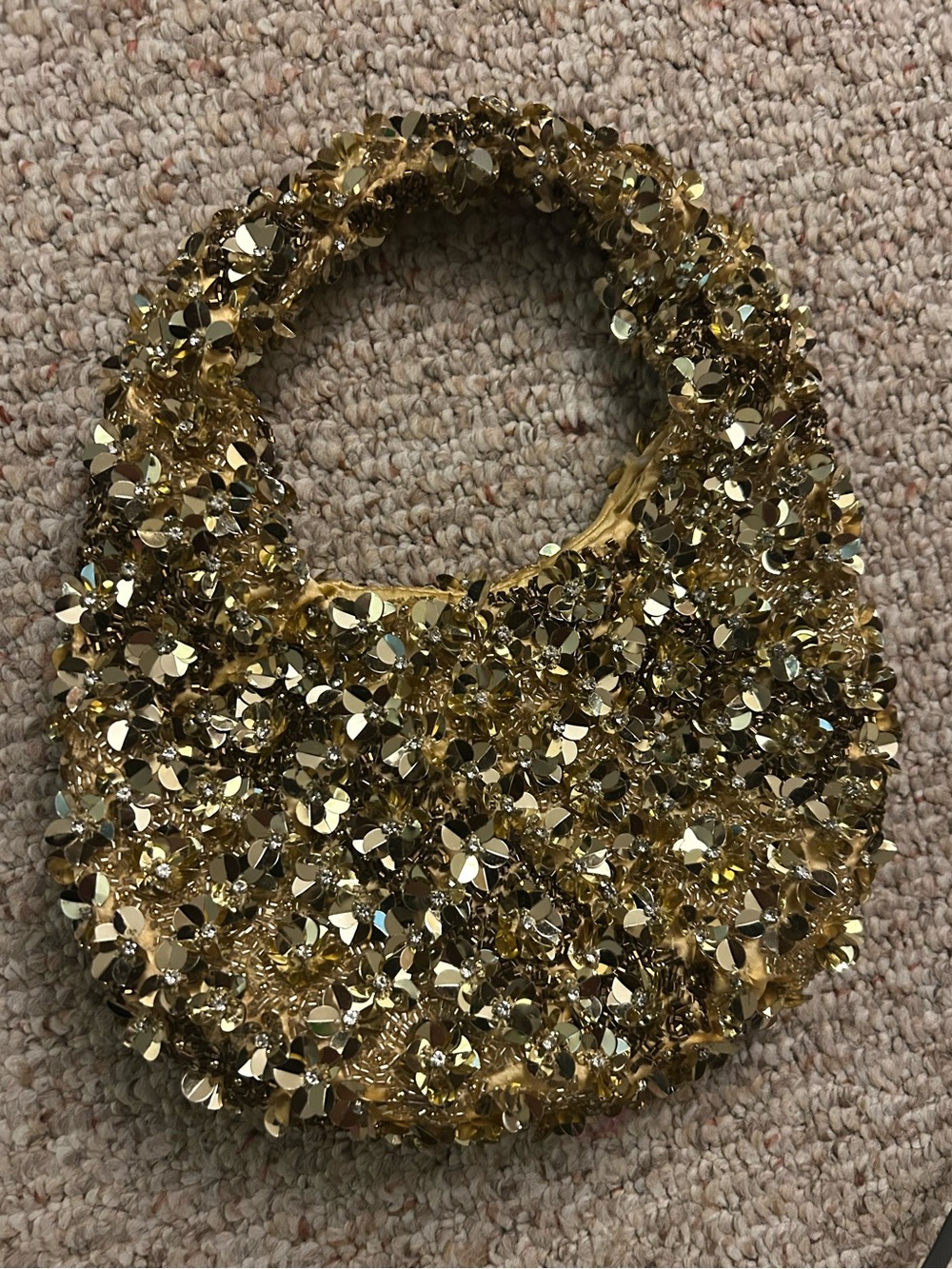 Gold Sequin Evening Handbag